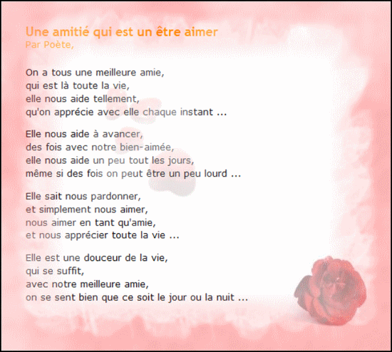 texte rencontre amitie